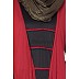 Modest A line Abaya with Red Hosiery Shrug